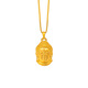 Ya Ge Vietnamese sand gold Buddha head pendant necklace for men and women imitation gold solid Buddha head real name Buddha pendant does not fade high quality Buddha head pendant + box chain