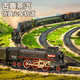 Shixia Fernbedienung Retro Dampfzug Hochgeschwindigkeitsauto Model Boy Toy Children Kinder Green Train Car Educational Toy 629b05 [CAR BOOD + 5 Auto + Leichtes Auto] Fernbedienungsversion Dampfzug Zug Lithiumbatterie
