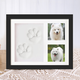 Pet paw print commemorative photo frame cat and dog ink pad colorful hand and foot print diy souvenir stamp pad seal photo hand and foot print photo frame (black) + ink pad gift box