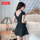 Xinyu Nachtclub sexy Arbeitskleidung hohe Taille, die Bauch schlankes Kleid tiefe V-Ausschnitt mit niedrig geschnittenem Rücken-Bar-Nachtclub Frauenkleidung B5223 Rot One Size XL
