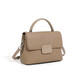 First layer cowhide women's one-shoulder crossbody simple fashion bag for girls classic shell bag 2 shoulder straps large capacity soft leather elephant gray gift box 2919