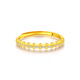 Mengjinyuan Gold Ring Star Ring Pure Gold Inlaid with Zirconia Open Birthday Gift for Wife