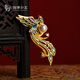 National Museum of China Empress Xiaoduan Kowloon Nine Phoenix Crown Phoenix Feather Gilt Brooch National Exposition New Chinese Style Jewelry Gift for Friends Nine Dragon Nine Phoenix Crown Phoenix Feather Gilt Brooch