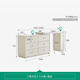 Quanyou Home French Cream Style Retractable Dressing Table Cabinet Integrated Bedroom Dressing Table Office Study Desk Storage Cabinet