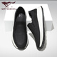 
Seven Wolves men's shoes for summer breathable mesh flying chime casual walking shoes men's 2025 new light one-foot pedal cloth shoes sports shoes black 9923 39