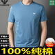 
Emporio Armani men's short-sleeved T-shirt pure cotton men's new high-end cotton half-sleeved shirt 1518 white M