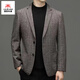 Inter Milan Luxury Brand haut de gamme Spring and Automne Walle Suit en laine de veste en laine pour hommes Slim coréen décontracté costume Camel M Recommandé d'être à moins de 120 Jin [Jin est égal à 0,5 kg]