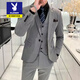 
Playboy suit suit men's three-piece Korean style slim business formal suit casual little suit groom best man wedding dress 719/black [two-piece suit + pants] 2XL Recommended 135-145Jin [Jin equals 0.5 kg]