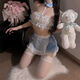 纯欲女仆2025新款性感制服床上羞耻约会战袍激情 2件装女仆套装+袜+7371玫瑰金睡 均码