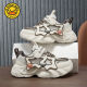 
G.DUCKKIDS little yellow duck boy running shoes 2025 spring and summer new children's dad shoes breathable mesh soft sole running shoes boy little yellow duck 6210 meters brown [Spring and Autumn Double Net] 30 inner length 19.1cm