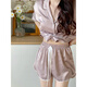 HUALIN FASHION夏季冰丝睡衣女短袖家居服套装网红款感休闲2025 浅黄色 #YX-9214 170 M【75-98】斤