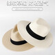 Tan Beiman Protección solar Viajes Sombrero de paja Temperamento para hombres Gat, sombrero de playa de playa de verano, viento, protección solar, gorro de vaquero, protección solar, sombrero de playa [blanco] mejorado con ala ancha, transpirable y sin relleno de luz de tejido de paja suave y resistente al desgaste