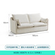 Lin's Home Wood Industry Natural Leinenstoff Sofa Wohnzimmer 2025 neue kleine Wohnung vollständig zerlegt und gewaschener Yunduo -Sofa BS675 Stoffcover Geschenkbox - beige -weiße für 1,85 m Sofa geeignet