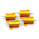 Dafuri gold aluminum shell high power resistor RX24-25W 10K 1K 1 2 3 5 10 20 50 100 25W gold aluminum shell 0.1 ohm (1 piece)