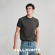 FULL MONTY【索罗娜面料】新款深灰色男士修身T恤圆领休闲凉感短袖2025夏季 深灰色70102 L