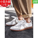 Xiaohuilijia extra-large size men's shoes genuine leather men's large-size men's shoes size 46-47 summer extra-large size German training shoes men 4 1315 white 36