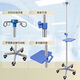[9276 Menschen gelobt] Mobiler Infusionsstand mit Rad Tropfhalterung verdickter Edelstahl -Infusionsständer Salzwasserbehälter Flasche ABSPAGAGLE Basis + 4 Haken + Rad + Quadratschale