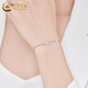 CHINA GOLD PT950 Platinum Four-leaf Clover Bracelet Women's Simple Plain Chain Fashionable Valentine's Day Practical Birthday Gift for Girlfriend PT950 Platinum Four-leaf Clover Bracelet About 2.3g