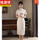 Hengyuanxiang weiß Cheongsam Neu 2025 junges Mädchen Verbesserte neue chinesische Stil kleine Menschen täglich tragbare Temperamentkleid 7036 M weiße Spitze L.