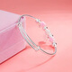 
KZDhello kitty 999 sterling silver foot silver bracelet female student bracelet cute kidie cat love gift women kitty lucky parent-child bracelet [children style] Z166 gift box same style
