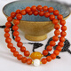 Mingpo Shijia Natural South Red Bracelet Women's Multiple Circles Two Circles Beeswax Bracelet Agate Transfer Jewelry Authentic Birthday Gift for Girlfriend
