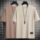 
Chang Luzhu summer men's short-sleeved T-shirt for men loose casual young men's half-sleeved sweat-absorbing and breathable base shirt clothes men's top 829 gray + 829 khaki M 90-110Jin [Jin equals 0.5 kg]
