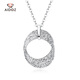 Aido diamond pt950 platinum Möbius ring pendant women's fashion platinum necklace elastic hoop chain single pendant 2.8-3.0g + delivery silver chain + rose gift box