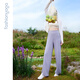 
Fan Sheng Yoga High Waist Wide Legs Women's Summer Loose Slim Casual Thin Light Sunscreen Trousers F15917 Iceland Gray XL