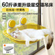 Cat Hammock Cat Climbing Frame Panoramic Window Cat Nest Pet Cat Shelf Suction Cup Hanging Bed Glass Suspension Sunbathing Cream Yellow - Luxury Style + Plush Mat + Cat Scratching Nest
