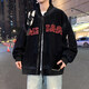 
GTYUWVG2025 American high street tie-dye handsome baseball uniform men's denim jacket Spring new couple trendy jacket 695 beige 4XL 180-200Jin [Jin equals 0.5 kg] can be worn