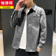 Hengyuanxiang Camisa de algodón para hombres Spring y otoño Autumning Gradient Coat Design Nicho Top Japanes