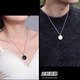 MZMZ platinum necklace pt950 couple pendant men's pendant lettering pattern photo love token birthday gift light luxury small size (melon seed buckle) can be customized with engraving