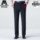 
AJGNEAMAIN Italian light luxury trousers men summer middle-aged and elderly loose straight business casual thin breathable suit trousers men 9900-1 dark blue [without pleated slim version] 29 sizes [2 feet 2 waist]