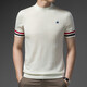 Brooks Brothers Offizielle Flagge Square Summer High-End Worsted Woll Sweater Halbärmelige Männer kurzärmelige Pullover-Herbst-Laden White 9711 XL 175