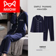 Catman (Miiow) Pajamas de algodón puro para mujeres Versión coreana de primavera y otoño de manga larga Versión coreana simple Estilo delgado de color sólido simple para ropa de ropa para exteriores