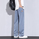 
Semir Tiansi casual pants for boys summer thin fashion brand loose hang straight pants 2025 new wide-leg long pants for men 1048 blue M [90-110Jin [Jin equals 0.5 kg]]