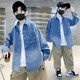 Rongxitu Boys Shirt à manches longues veste de jean décontractée Spring and Automn Style Boys Top 5012 Style 120