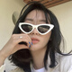 BENEUNDER Fishing under Banana Fishing Europe and America Retro Triangle Cat Eyes Sunglasses Women Korean Style Trendy Ins Disco Hot Girls Sunglasses Internet Celebrity Street Shooting Hip Hop Black Frame Gray Black Film-Shop Manager