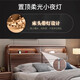 Zixi walnut solid wood bed 1.8 meters factory high box bedside storage with lights master bedroom thickened 2 meters double bed walnut single bed with night light/bull socket 1800*2000mm air pressure double extraction structure/full bed bed board