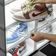 JD Logistics Transparent Shoe Box LED Voice-activated Luminous Acrylic Transparent Magnetic Sneaker Storage Display Box LED Side Door Model 1 Pack