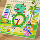 Shantoulin Village Montessori Kalender Uhr Unterricht AIDS Kinderwetter Kognition Board Datum Erkennungstabelle und Zeitpuzzlespielzeug 3 bis 6 Jahre altes Kalender Clock Board Englisch Board