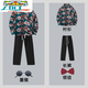 Vêtements du meilleur homme de Zoci, robe de frères, chemise et pantalon à manches longues pour hommes à manches longues pour vol de mariage drôles de vêtements de groupe Frères Frères