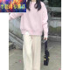 酷章（KUZHANG）休闲裤女装套装2025年春季新款小个子慵懒风穿搭针织毛衣阔腿裤子 3882灰色毛衣+加厚阔腿裤 均码 s
