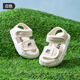 JOYNCLEON Baby Sandals Toddler Baotou Soft Soled Children's Sandals Breathable Girls' Shoes Trendy Brand Baby Boys Children's Summer Beige Size 20 Inner Length 14cm Foot Length 13.5cm