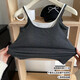 
Dan Nanwei 6625# Korean Society layered contrasting color integrated cup vest for women spring and summer comfortable slim solid color inner beautiful back top black =80-130Jin [Jin equals 0.5 kg] Universal size