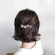 Geeignet für Kopfbedeckungen mit kleinem Haarvolumen, oberer Clip auf dem Hinterkopf, eleganter Dame Kopfbedeckung, halbgebundener Haarclip, süße Blätterclips