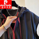 皮尔卡丹（pierre cardin）特大码300斤连帽马甲无袖春夏户外轻薄百搭宽松休闲速干防晒外套 1105卡其 XL
