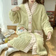 FHHUABD珊瑚绒睡袍女春秋2024年新款可爱加厚加绒法兰绒家居服睡衣女秋冬 761# XL 女(建议身高165-170cm，体重
