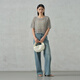 Ayilian [gleicher Stil im Einkaufszentrum] Mode gestrickte Pullover für Frauen im Sommer 2025 New altersreduzierende Schlampe Hollow Top Haiyan Blue M.