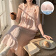 荣西图（RONGXITU）云朵棉睡衣女夏吊带睡裙公主风薄款可外穿 6636Z#粉色 185 XXL